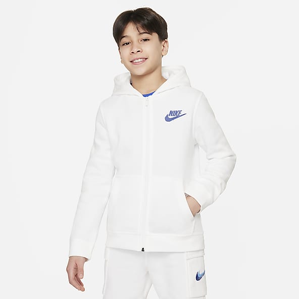 Boys white nike jacket sales